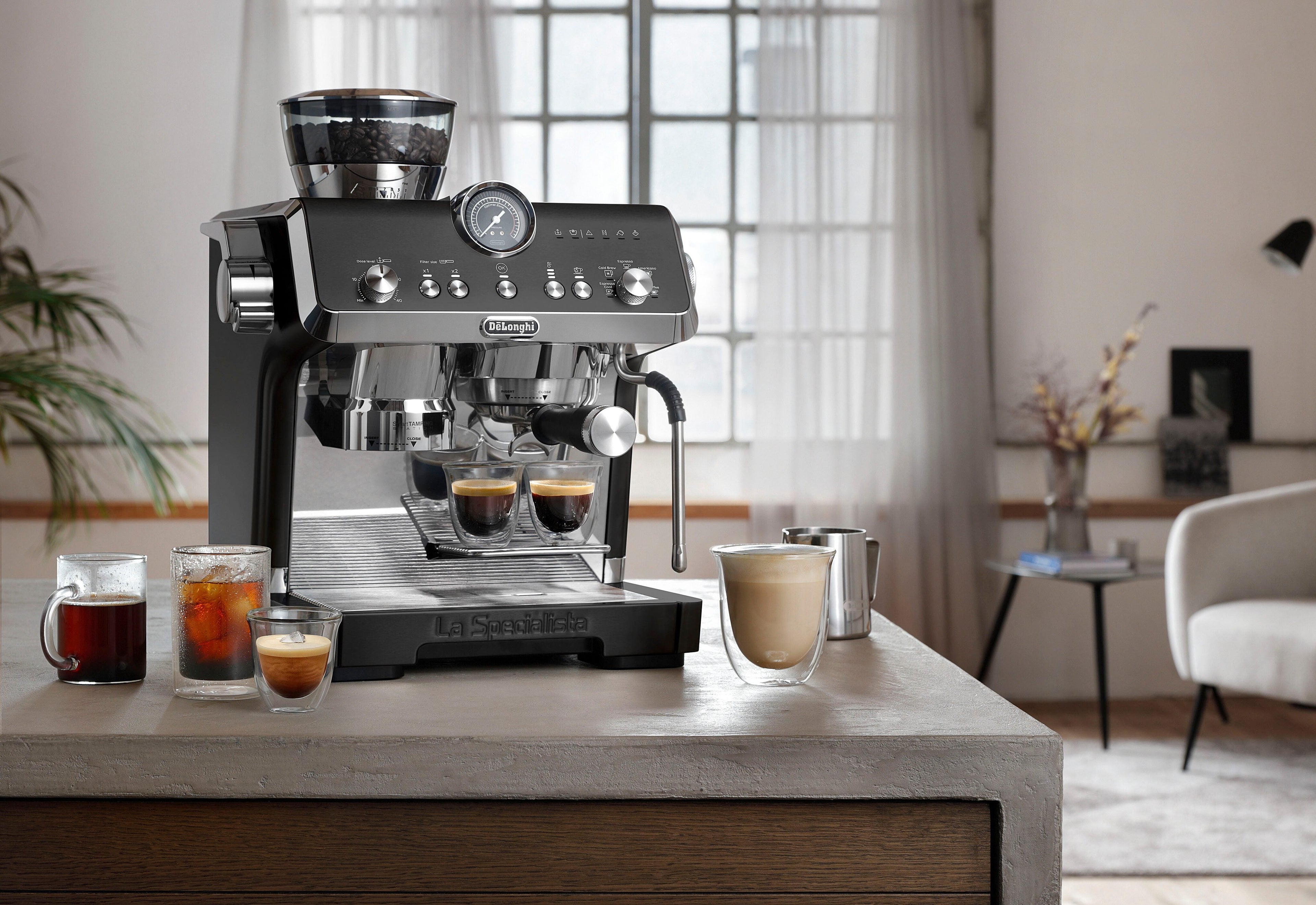 De'Longhi Espressomaschine La Specialista Opera EC9555.BK - 5 Rezepte, 19 Bar & Smart Tamping