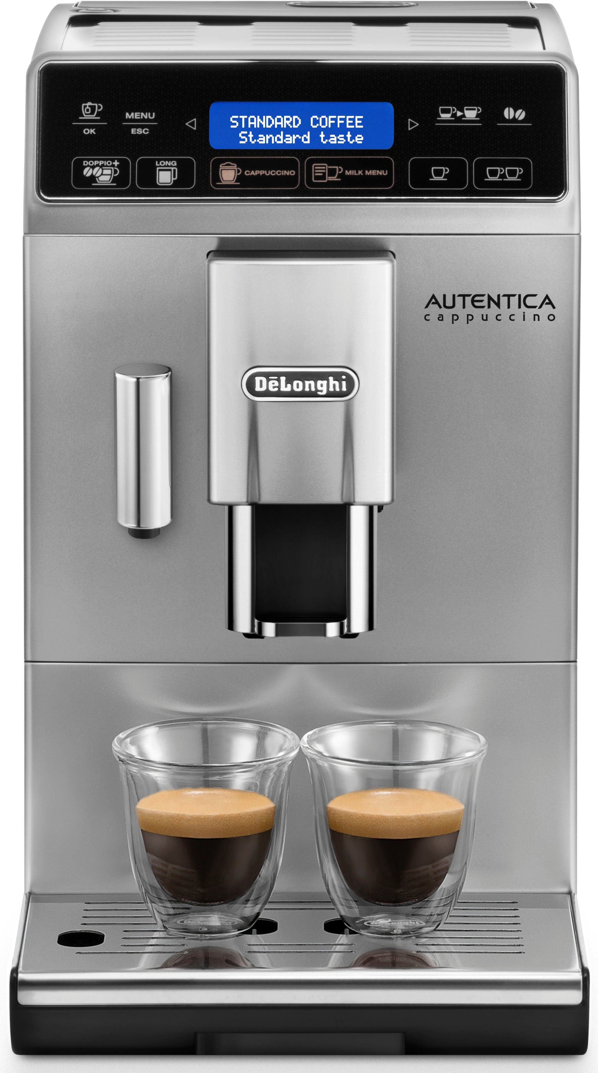 De'Longhi Kaffeevollautomat Autentica Cappuccino ETAM29.660.SB - Superkompakt - nur 19,5 cm breit