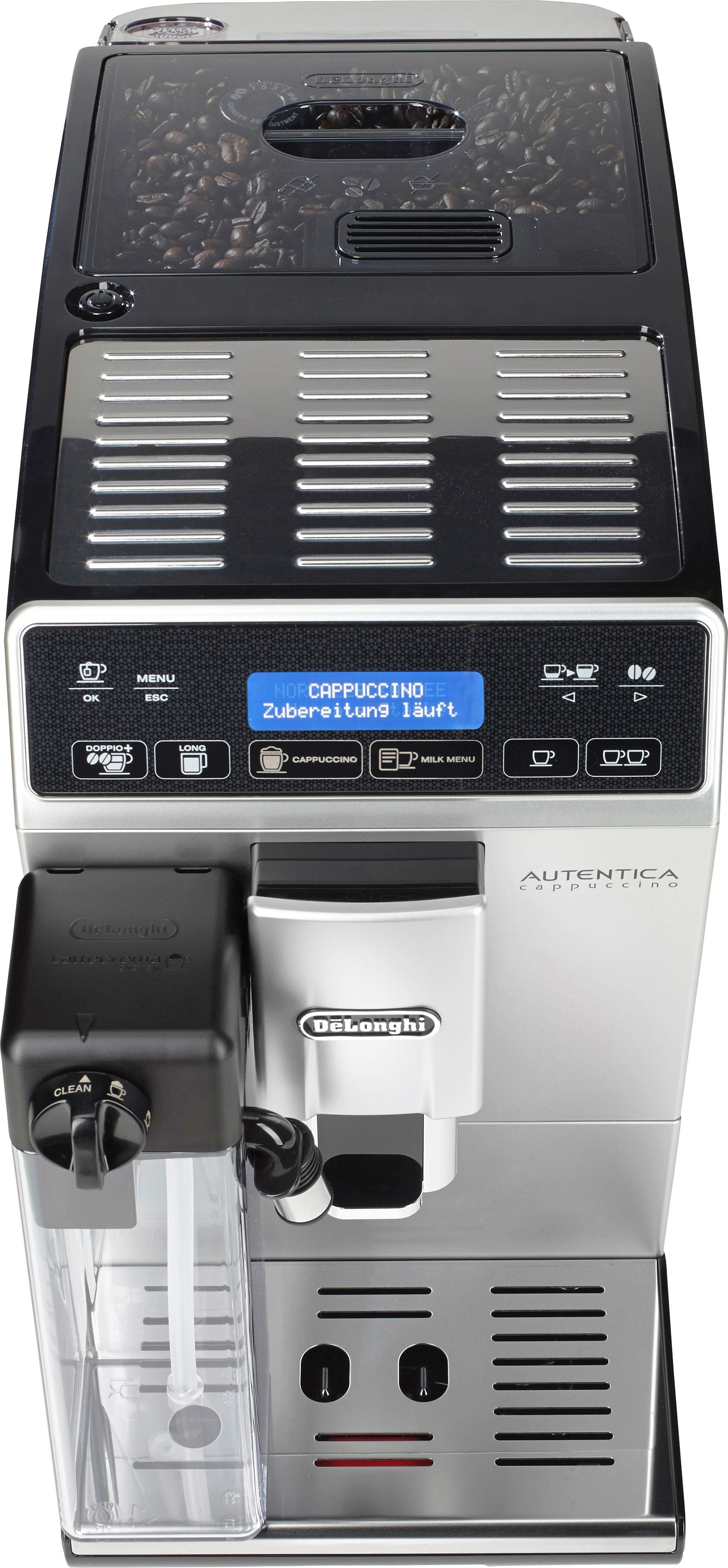 De'Longhi Kaffeevollautomat Autentica Cappuccino ETAM29.660.SB - Superkompakt - nur 19,5 cm breit