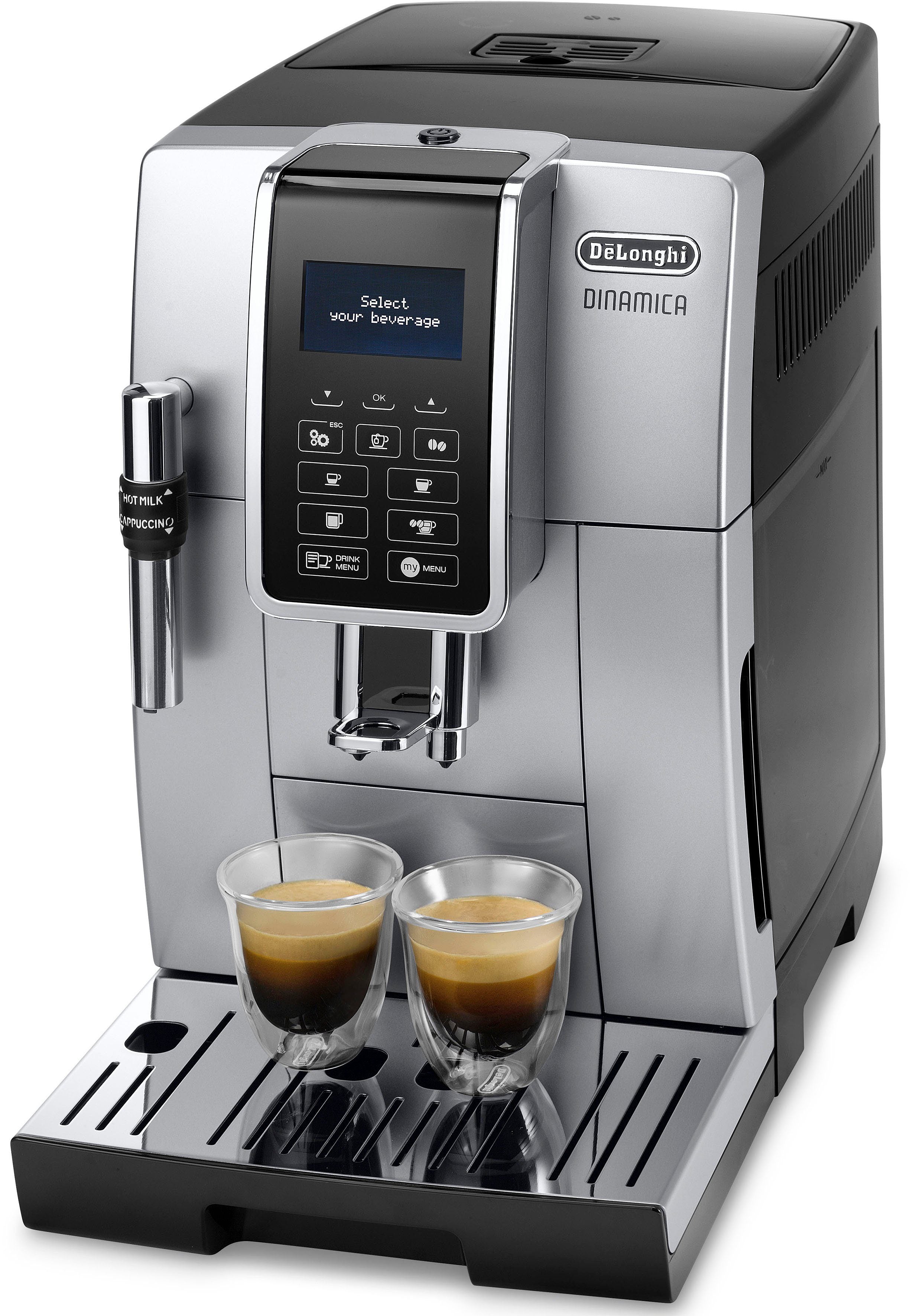 De'Longhi Kaffeevollautomat Dinamica ECAM 350.35.SB, 4 Rezepte, Direktwahltasten & My-Funktion