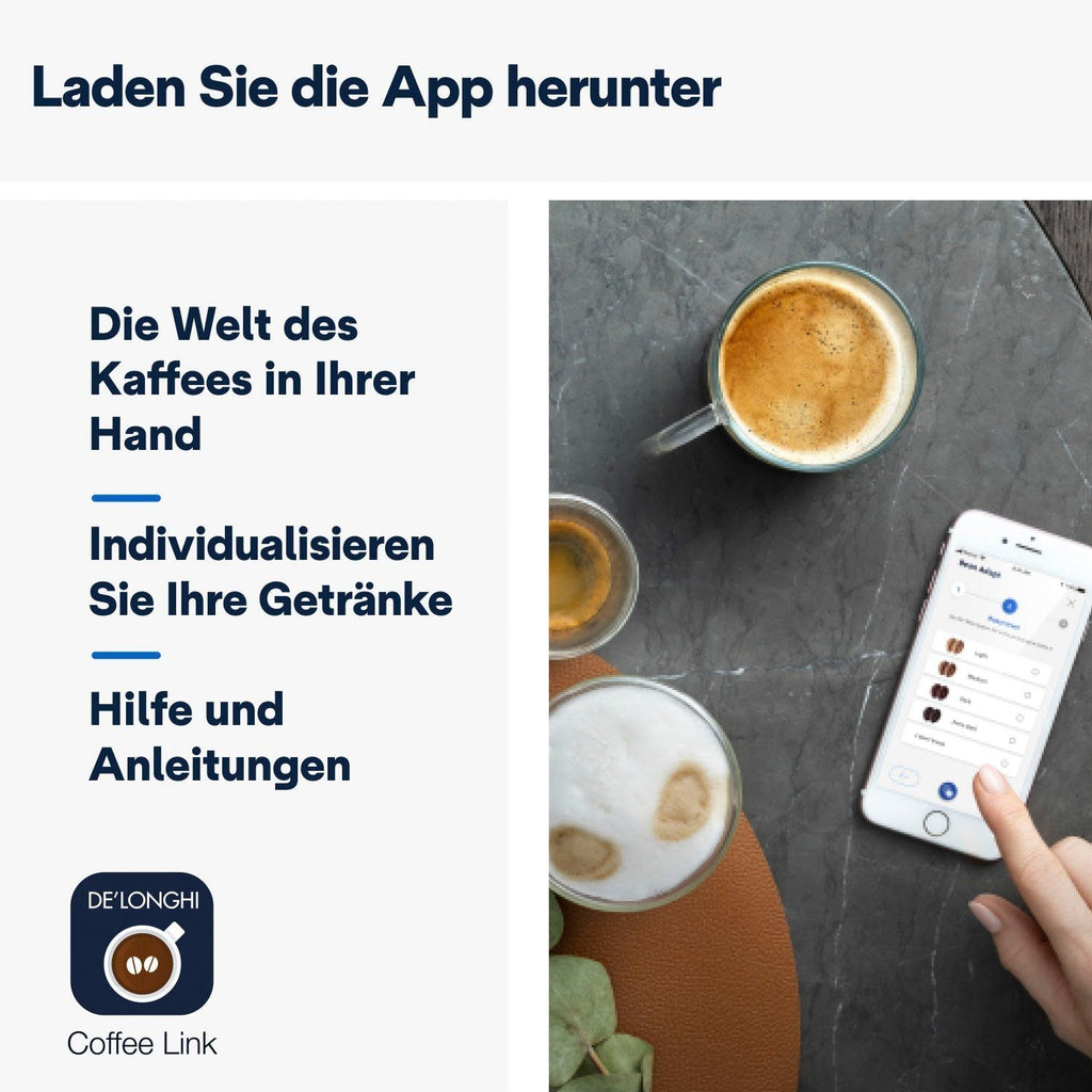 De'Longhi Kaffeevollautomat Dinamica Plus ECAM370.70.B - 14 Rezepte, perfekter Milchschaum, schwarz