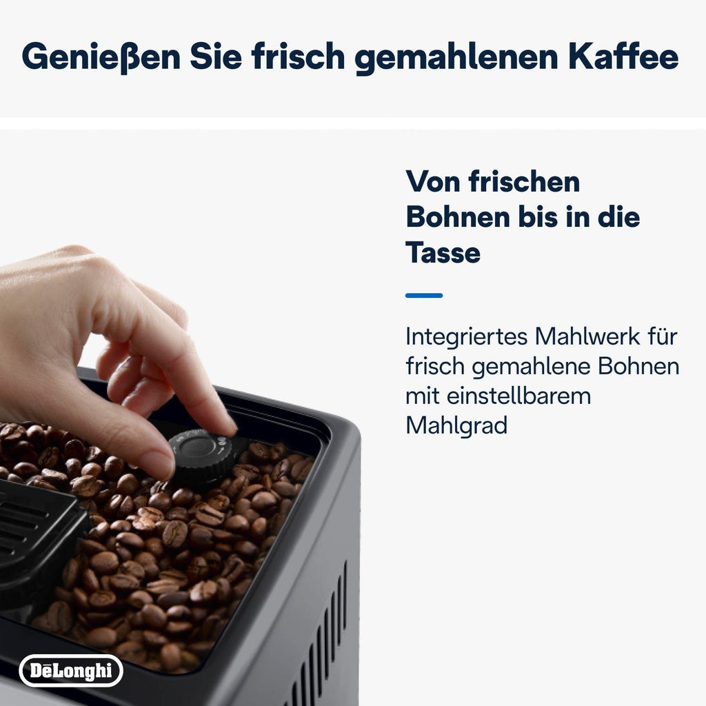 De'Longhi Kaffeevollautomat Dinamica Plus ECAM370.70.B - 14 Rezepte, perfekter Milchschaum, schwarz