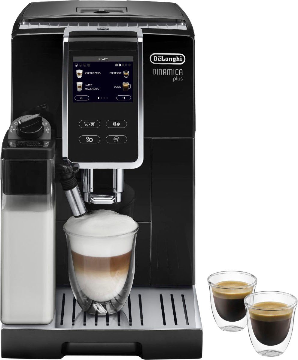 De'Longhi Kaffeevollautomat Dinamica Plus ECAM370.70.B - 14 Rezepte, perfekter Milchschaum, schwarz