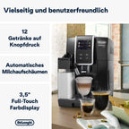 De'Longhi Kaffeevollautomat Dinamica Plus ECAM370.70.B - 14 Rezepte, perfekter Milchschaum, schwarz