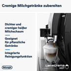 De'Longhi Kaffeevollautomat Dinamica Plus ECAM370.70.B - 14 Rezepte, perfekter Milchschaum, schwarz