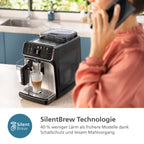 PHILIPS Kaffeevollautomat EP5547/90 5500 Series, 20 Kaffeespezialitäten (heiß oder eisgekühlt), Schwarz verchromt
