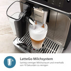 PHILIPS Kaffeevollautomat EP5547/90 5500 Series, 20 Kaffeespezialitäten (heiß oder eisgekühlt), Schwarz verchromt