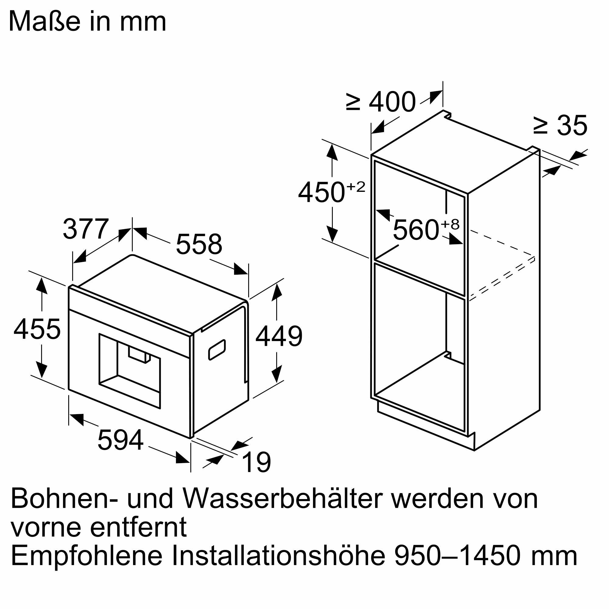 SIEMENS Einbau-Kaffeevollautomat