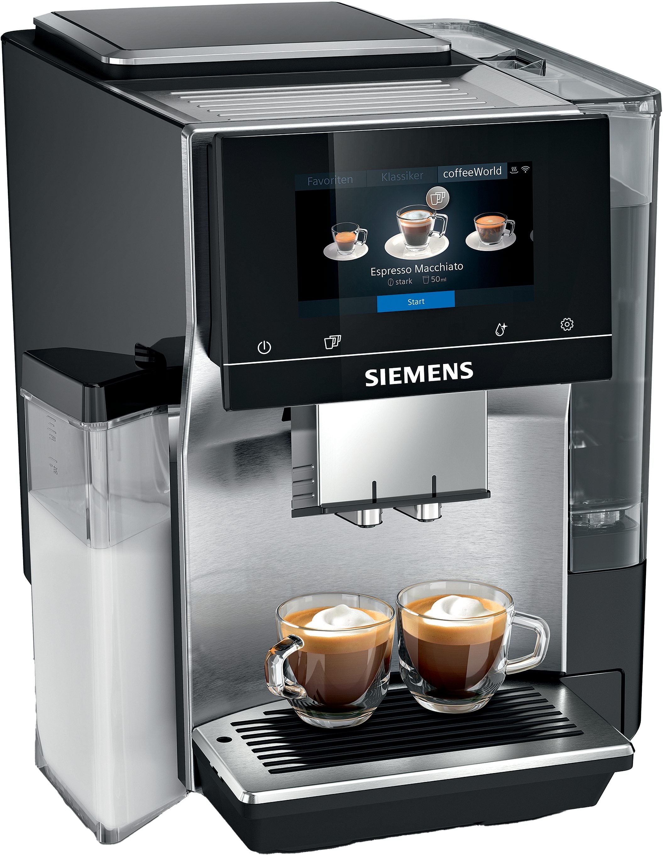 SIEMENS Kaffeevollautomat EQ700 integral TQ717D03, Cold Brew, intuitives 5" TFT-Display, App