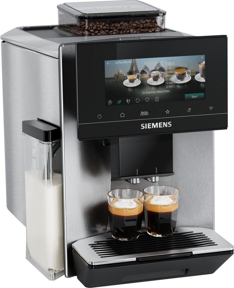 SIEMENS Kaffeevollautomat EQ900 TQ923E03, 41 versch. Getränke, XL-Getränke, Doppeltassenfunktion